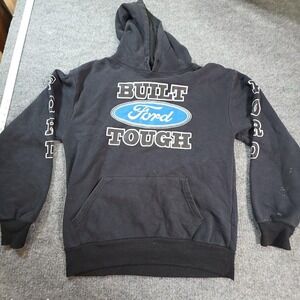 King Tut Hoodie Mens Large Black Pullover Fleece Ford Built Tough Logo Graphic